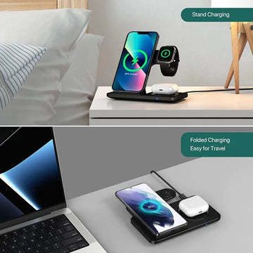 Three In One Dual Coil Wireless Charger