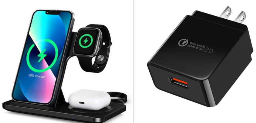 Three In One Dual Coil Wireless Charger